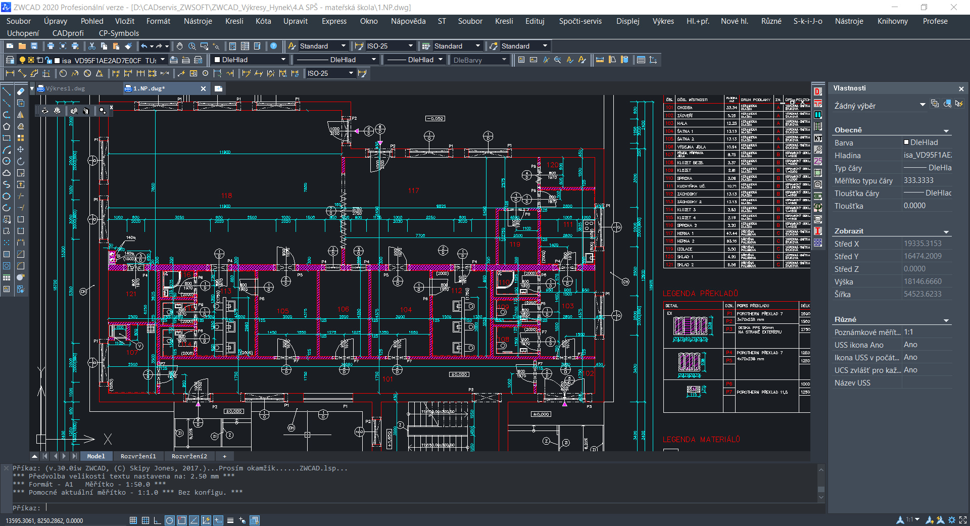 ZWCAD 2D DWG výkresy
